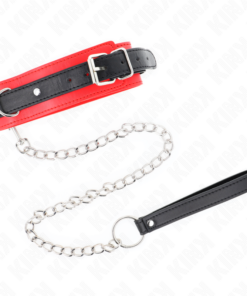 Alternative view of KINK - BASIC MODEL COLLAR WITH LEASH 65 CM MODEL 3 RED 53 X 5 CM