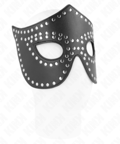 KINK - LEATHERETTE MASK WITH RIVETS MODEL 2 30 x 12 CM