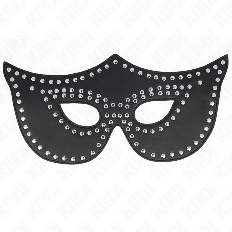 KINK - LEATHERETTE MASK WITH RIVETS MODEL 2 30 x 12 CM - Image 2