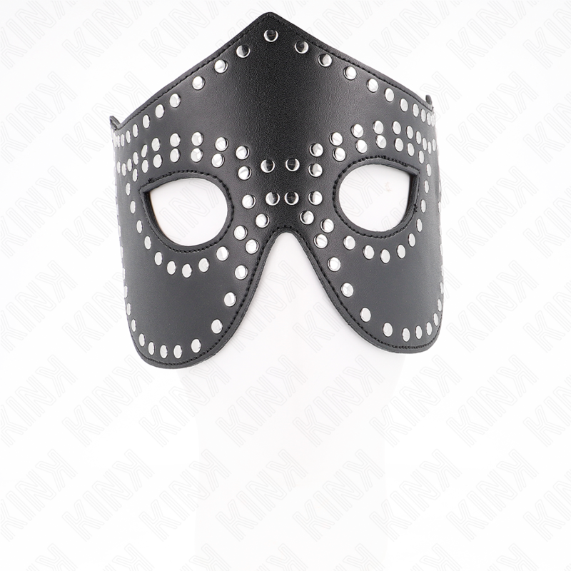 KINK - LEATHERETTE MASK WITH RIVETS MODEL 2 30 x 12 CM - Image 3