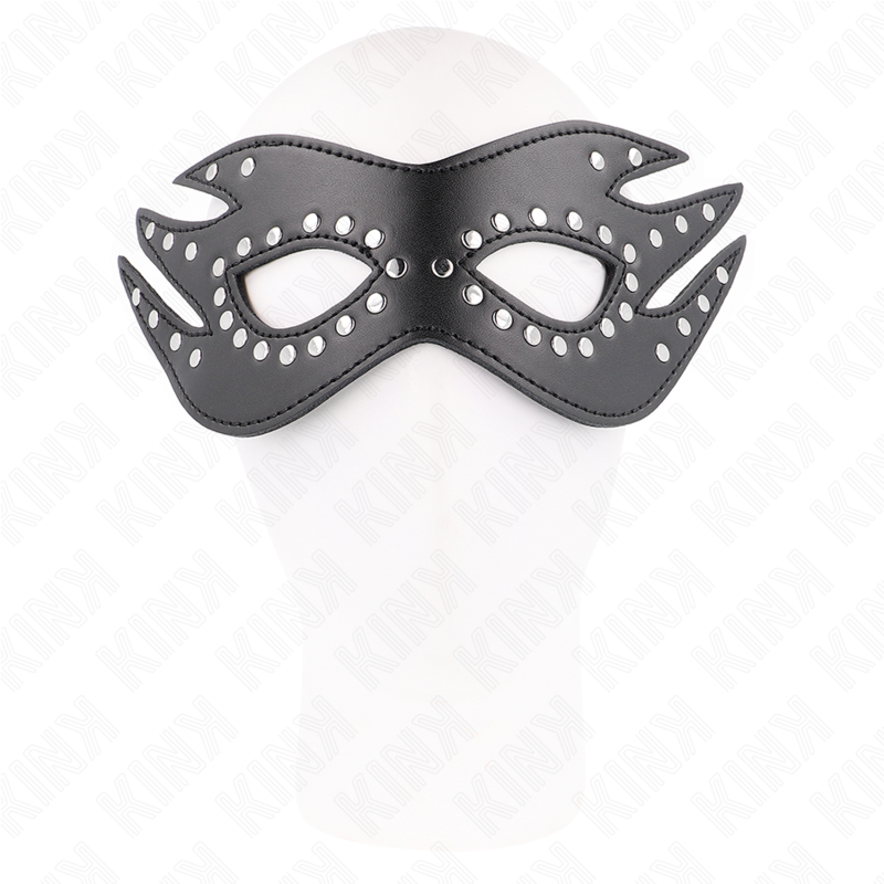KINK - LEATHERETTE MASK WITH RIVETS MODEL 3 26 x 9.5 CM - Image 3