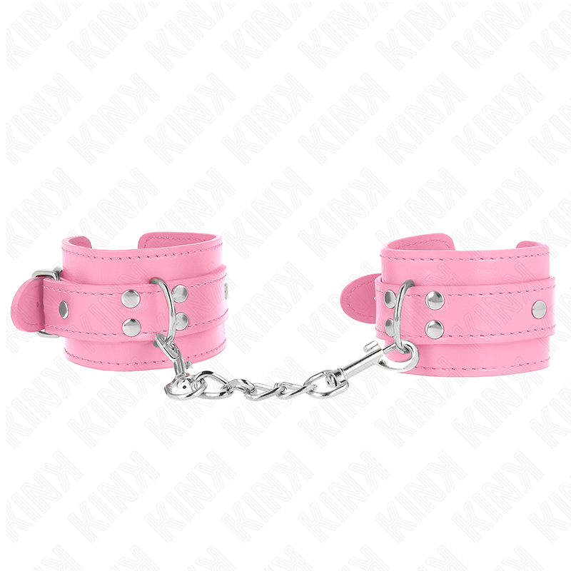 KINK - SIMPLE WRIST RESTRAINTS PINK ADJUSTABLE 20-23 CM X 5.5 CM - Image 2
