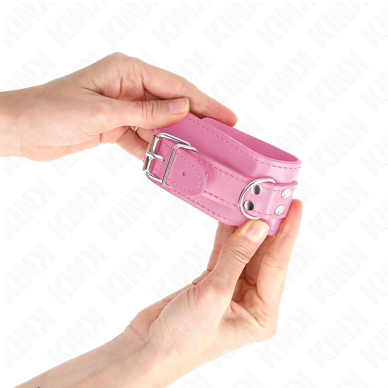 KINK - SIMPLE WRIST RESTRAINTS PINK ADJUSTABLE 20-23 CM X 5.5 CM - Image 3