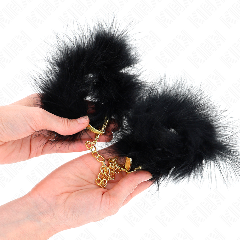 KINK - FEATHER HAND CUFFS WITH GOLD CHAIN MODEL 0 - Image 3