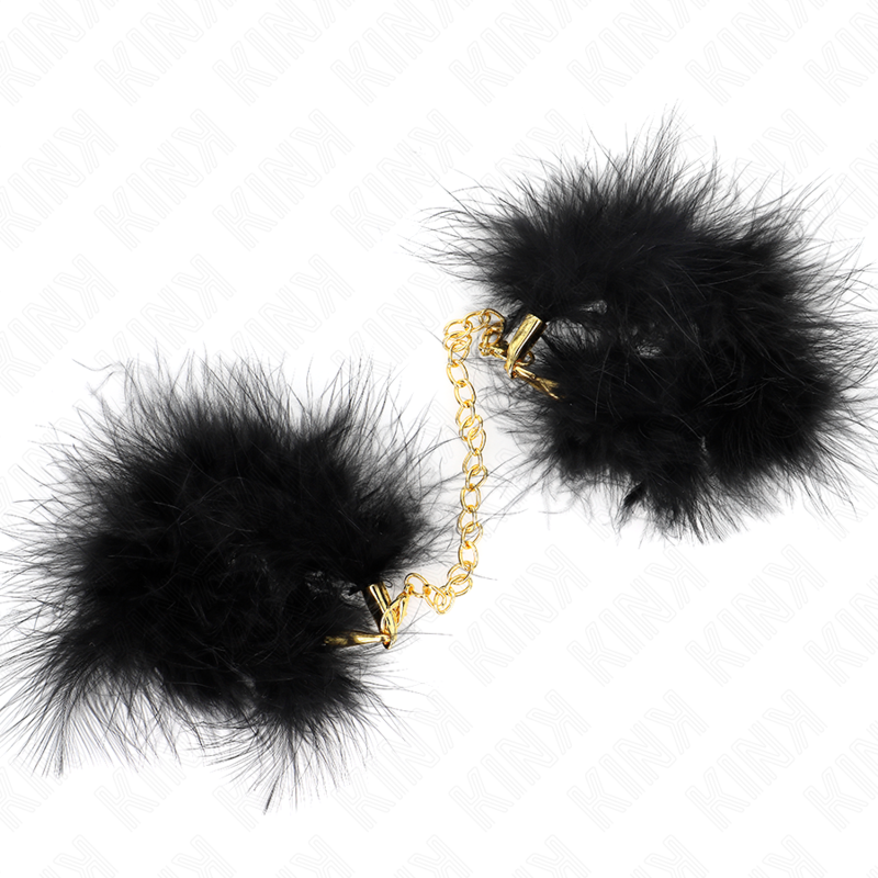 KINK - FEATHER HAND CUFFS WITH GOLD CHAIN MODEL 0 - Image 2