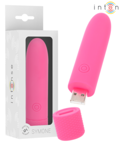 INTENSE - SYMONE USB RECHARGEABLE VIBRATING BULLET 8 VIBRATIONS PINK 10 X 2.2 CM