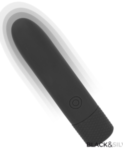 Alternative view of BLACK  SILVER - GERI USB RECHARGEABLE VIBRATING BULLET 8 VIBRATIONS BLACK 10 X 2.2 CM