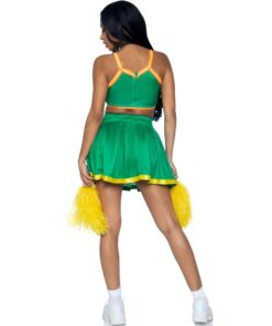 Alternative view of LEG AVENUE - COSTUME CHEERLEADER GREEN S/M
