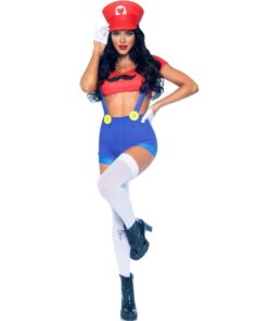 Alternative view of LEG AVENUE - SEXY COSTUME MARIO BROS RED/BLUE M