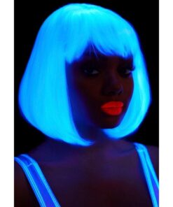 Alternative view of LEG AVENUE - PHOSPHORESCENT BOB CUT WIG WHITE