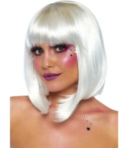 LEG AVENUE - PHOSPHORESCENT BOB CUT WIG WHITE