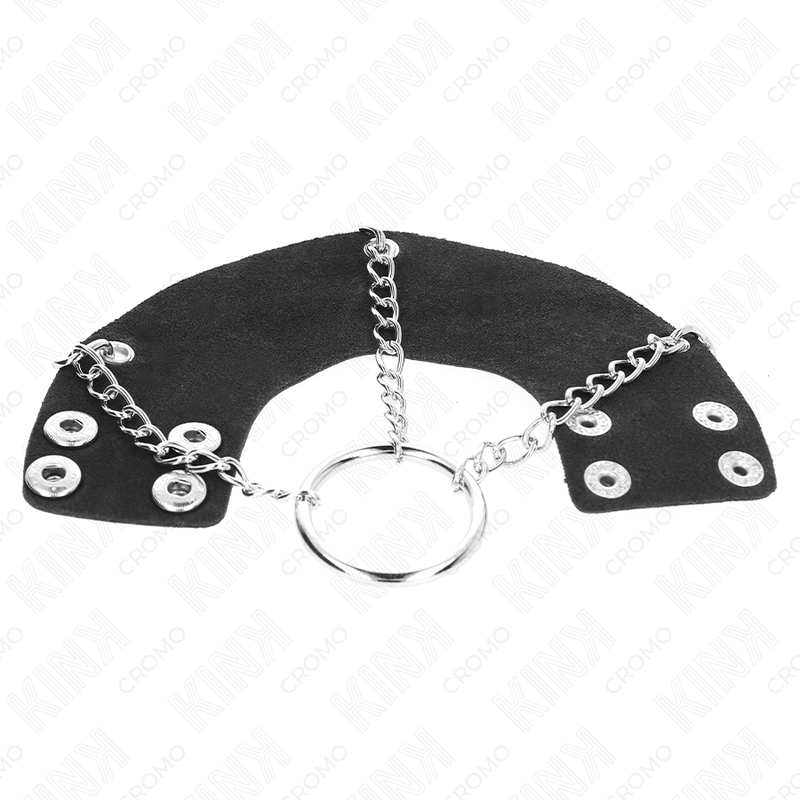 KINK - PENIS RING 4 CM CHAIN 7 CM METAL WITH LEATHER BELT - Image 5