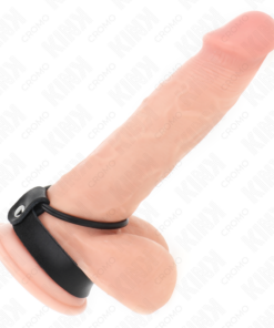 Alternative view of KINK - SILICONE PENIS RING 3.8 CM AND LEATHER BALL DIVIDER 22 X 1.5 CM