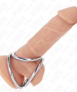 Alternative view of KINK - TRIPLE CHROME METAL PENIS RING 3.2 CM TO 4.5 CM