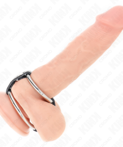Alternative view of KINK - DOUBLE PENIS RING 3.8 CM TO 5 CM CONNECTED BY LEATHER