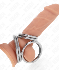 KINK - TRIPLE CHROME METAL PENIS RING 3.8 CM TO 5 CM MODEL 1
