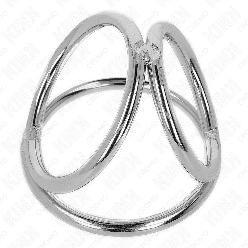 KINK - TRIPLE CHROME METAL PENIS RING 3.8 CM TO 5 CM MODEL 2 - Image 5