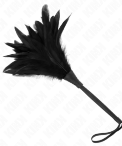 Alternative view of KINK - BLACK MAIDS HORN SHAPED TICKLE CHICKEN FEATHERS 36 CM