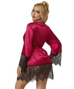 Alternative view of SUBBLIME - 953812 ELEGANT LACE PAJAMAS + THONG RED S/M