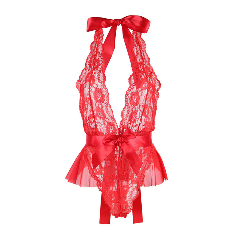 SUBBLIME - 953973 SEXY BODY WITH RUFFLES + BELT RED S/M - Image 5