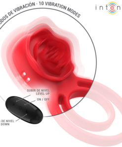 Alternative view of INTENSE - GAIL STIMULATOR ROSE 10 VIBRATIONS RED REMOTE CONTROL