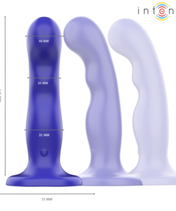 Alternative view of INTENSE - SHORTY VIBRATOR WITH SUCTION CUP BLUE REMOTE CONTROL
