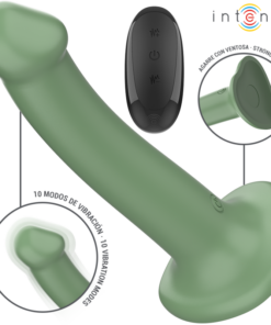 INTENSE - BECCA VIBRATOR WITH SUCTION CUP 10 VIBRATIONS GREEN REMOTE CONTROL