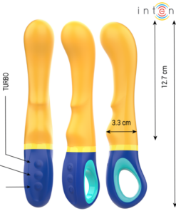 Alternative view of INTENSE - SHAGGY G-SPOT VIBRATOR YELLOW