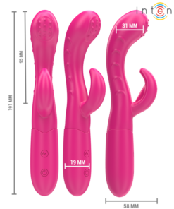 Alternative view of INTENSE - AMARA VIBRATOR WITH STIMULATING TONGUE 10 VIBRATIONS PINK