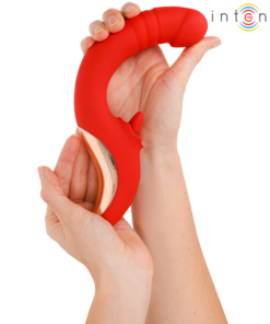 Alternative view of INTENSE - PAULINA VIBRATOR AND STIMULATOR IN U SHAPE RED