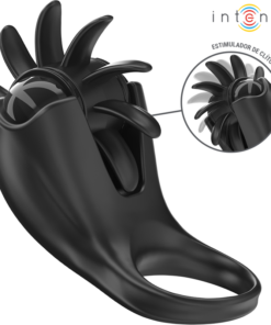 INTENSE - MABEL VIBRATING RING 10 VIBRATIONS WITH CLITORIS STIMULATOR BLACK