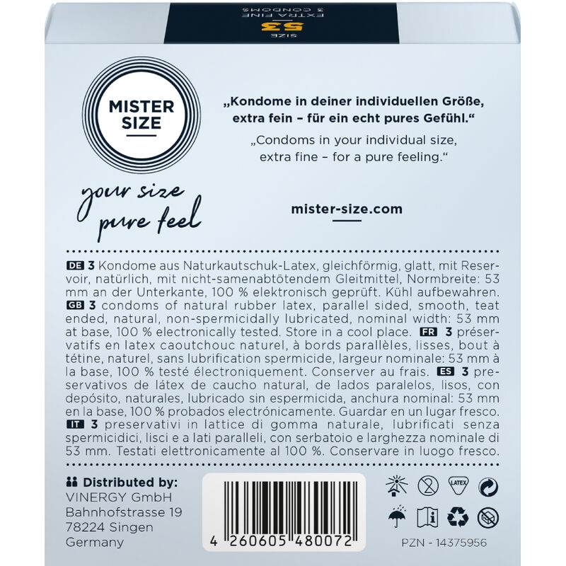 MISTER SIZE - CONDOM SIZE M 53 MM (3 UNITS) - Image 3