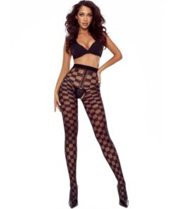 PASSION - TIOPEN 024 TIGHTS CROTCHLESS BLACK 3/4 20/40 DEN