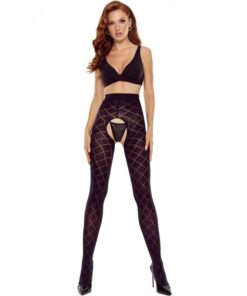PASSION - TIOPEN 025 TIGHTS CROTCHLESS BLACK 1/2 40 DEN