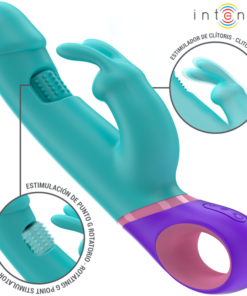 INTENSE - MONICA RABBIT VIBRATOR WITH ROTATING G-SPOT STIMULATOR BLUE