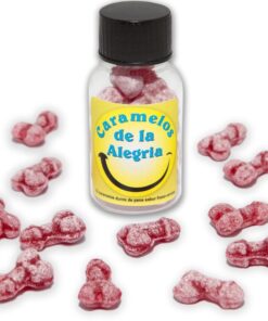 DIABLO PICANTE - 12 PENIS-SHAPED JOY CANDIES STRAWBERRY/CHERRY