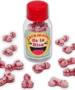 DIABLO PICANTE - 12 PENIS-SHAPED LAUGHTER CANDIES STRAWBERRY/CHERRY