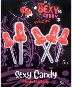 DIABLO PICANTE - BOX OF 5 CHERRY PENIS SHAPED LOLLIPOPS