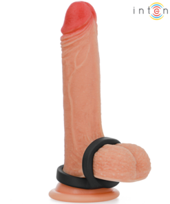 Alternative view of INTENSE - BOBBY DOUBLE SILICONE PENIS RING BLACK