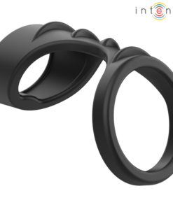 INTENSE - THEO DOUBLE SILICONE PENIS RING BLACK MODEL 3