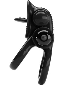 Alternative view of PRETTY LOVE - PASSIONATE RING DOUBLE VIBRATING RING + CLITORIS STIMULATOR BLACK