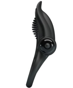 Alternative view of PRETTY LOVE - DOUBLE VIBRATING RING + CLITORIS STIMULATOR 10 VIBRATIONS BLACK