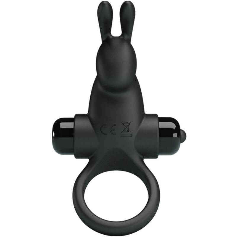 PRETTY LOVE - VIBRATING RING + RABBIT CLITORIS STIMULATOR 10 VIBRATIONS BLACK - Image 2