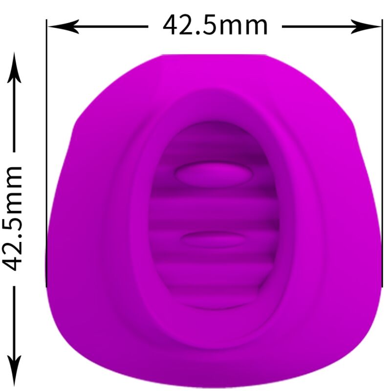 PRETTY LOVE - ESTELLE TONGUE CLITORIS STIMULATOR 12 VIBRATIONS PURPLE - Image 3