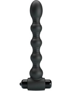 PRETTY LOVE - LYNN SILICONE ANAL PLUG 10 VIBRATIONS BLACK