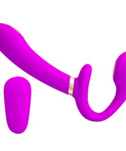 Alternative view of PRETTY LOVE - THUNDERBIRD DOUBLE STRAP-ON VIBRATOR REMOTE CONTROL PURPLE