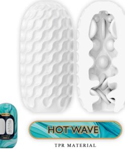 Alternative view of PRETTY LOVE - HOT WAVE SILICONE MALE MASTURBATOR WHITE