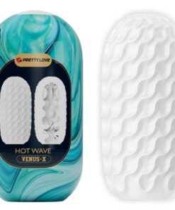 PRETTY LOVE - HOT WAVE SILICONE MALE MASTURBATOR WHITE