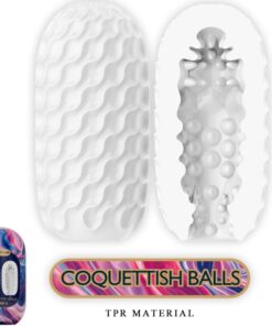 Alternative view of PRETTY LOVE - COQUETTISH BALLS SILICONE MALE MASTURBATOR WHITE