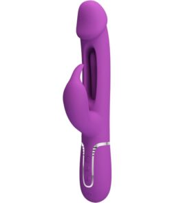 PRETTY LOVE - KAMPAS 3 IN 1 MULTIFUNCTION RABBIT VIBRATOR  PURPLE